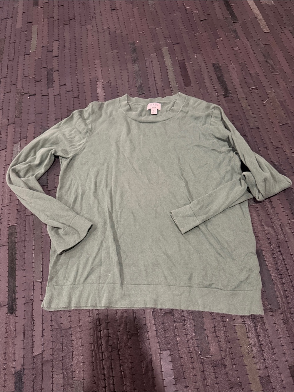 J. Crew Men's Sage Green Crewneck Sweater